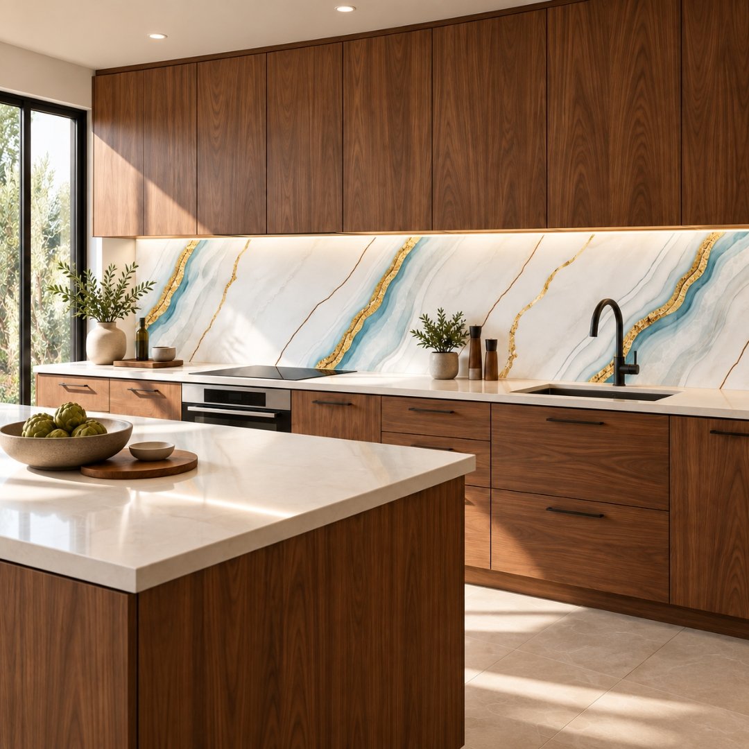 CA WILD SKY GOLD, marble-look wall tile for bathroom (view 2)